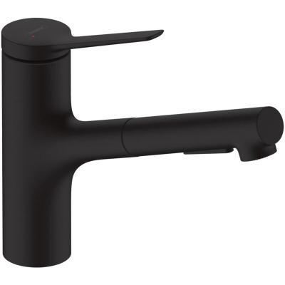 Mitigeur de cuisine 150 avec douchette extractible 2 jets noir mat
