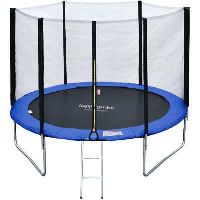 Pack Premium Trampoline &Oslash;305cm bleu et vert avec filet + &eacute;chelle + b&acirc;che + kit d'ancrage