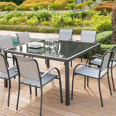 Fauteuil de jardin HESPERIDE Piazza en aluminium gris / argent