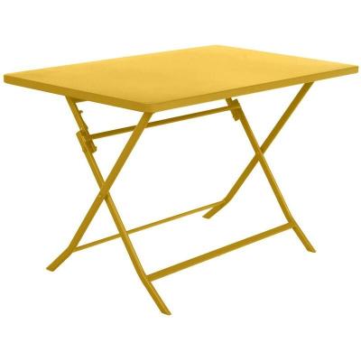 Table de jardin rectangle Greensboro 110 x 70 cm Moutarde - Hesp&eacute;ride