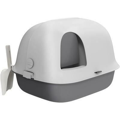 Bac &Agrave; Liti&egrave;re Chat Semi-ferm&eacute; - Accessoires - Pp Gris Blanc