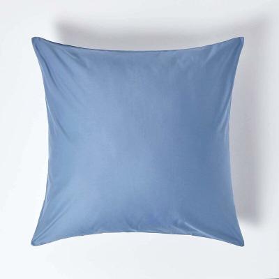 Taie d'oreiller en percale de coton 1000 fils Bleu, 60 x 60 cm