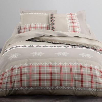 Housse de couette Flanelle 220x240 Hanna + 2 taies 