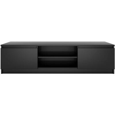 Hucoco - Meuble tv moderne pour salon 140 cm - Noir