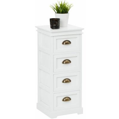 Chiffonnier LANDHAUS, 4 tiroirs, blanc 