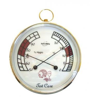 Thermom&egrave;tre hygrom&egrave;tre de cave d: 96mm - blanc - Inovalley
