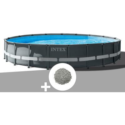 Pack piscine tubulaire Ultra XTR Frame ronde 6,10 x 1,22 m + 20 kg de z&eacute;olite