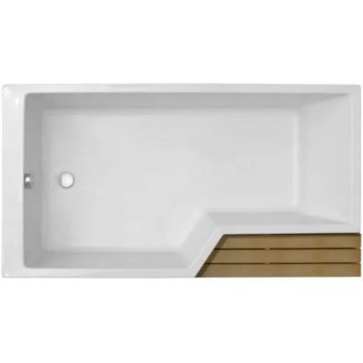 Bain douche antid&eacute;rapante neo compacte blanc mat , 170 x 70/90 version gauche