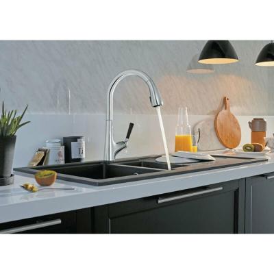 Mitigeur cuisine malleco bec haut douchette extractible, chrome