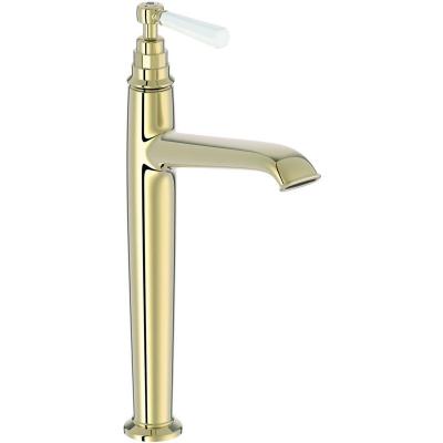 Jacob Delafon - Mitigeur lavabo r&eacute;tro haut Mitigeur Cleo, or beige