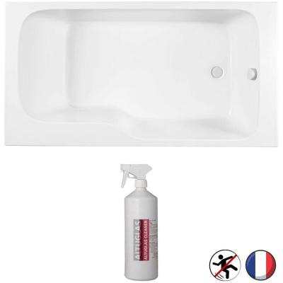 Baignoire bain douche JACOB DELAFON Malice antid&eacute;rapante + nettoyant 170 x 90 version droite