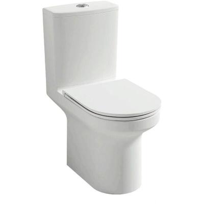 WC au sol sans bride Elite + abattant extraplat, Sans nettoyant