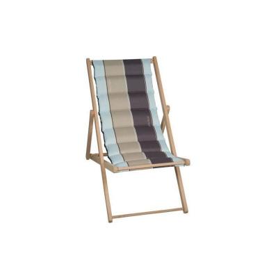 JARDIN PRIVE Chilienne matelass&eacute;e J'adore - Structure en bois - Gris