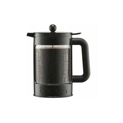 Cafeti&egrave;re &agrave; piston 2 couvercles Bodum Bean 12 tasses 1.5 L Noire