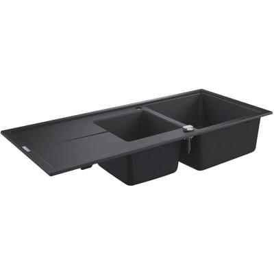 GROHE Evier composite avec &eacute;gouttoir K400 Noir Granite 31643AP0