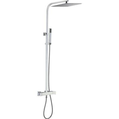 Kiara colonne de douche chrom&eacute;e avec mitigeur m&eacute;canique - Chrom&eacute;