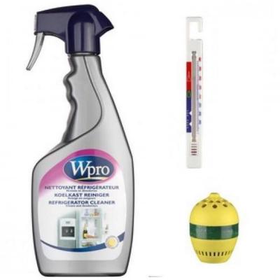 Kit nettoyant + thermom&egrave;tre + absorbeur odeur (484000008419) Accessoires et entretien Wpro