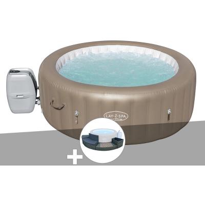 Kit spa gonflable Lay-Z-Spa Palm Springs rond Airjet 4/6 places + Ensemble mobilier