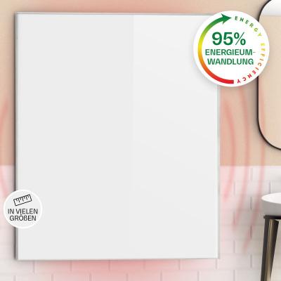 Klarstein wonderwall radiateur infrarouge 100x120 cm chauffage 1200w ip24 blanc