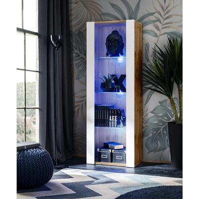 Other Komodee, Vitrine Armoire Tivoli, Blanc/Wotan Blanc