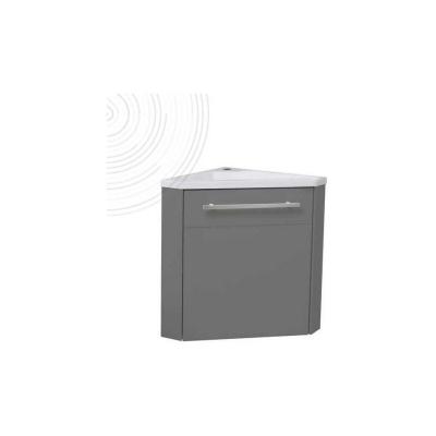 ONDEE - Lave-mains d'angle NINO - 53cm - Gris - Laqu&eacute; - Livr&eacute; en kit