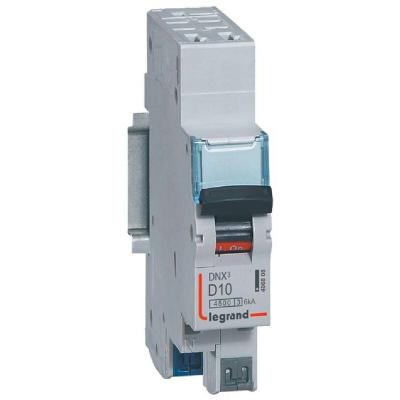 Disjoncteur DNX&sup3; 4500 U+N 230V 10A Courbe D auto pour climatiseurs legrand-406808