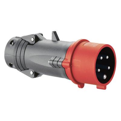 Fiche Droite Male 32 Amp&egrave;res 3P+N+T Ip44 Rouge - Legrand Hypra 52944