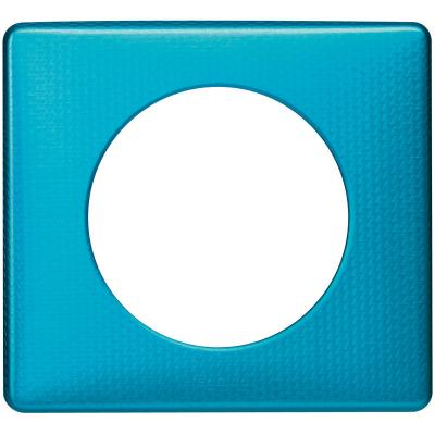 Plaque de finition simple Legrand C&eacute;liane M&eacute;tal Blue Snake