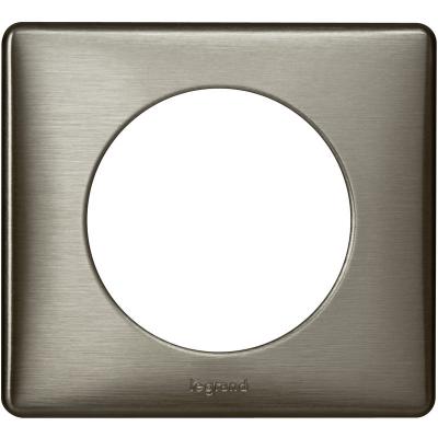 Legrand - Plaque de finition C&eacute;liane - M&eacute;tal Tungst&egrave;ne - 1 poste