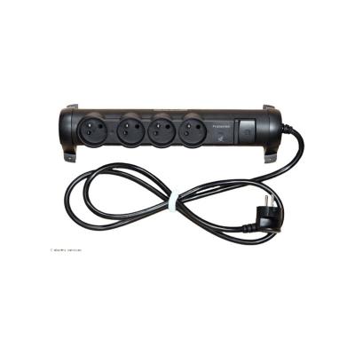 Legrand - bloc 4 prises 2P+T 1,5M noir 050295