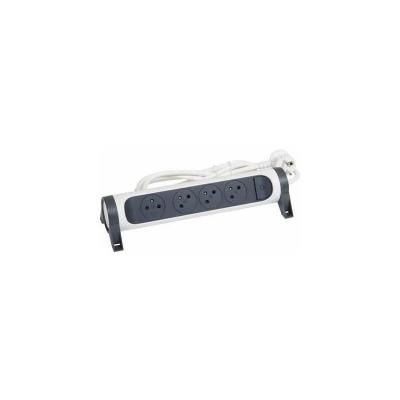 LEGRAND Multiprise FB 4x2P+T prenium rotative et fixable 1.5m blanc/noir
