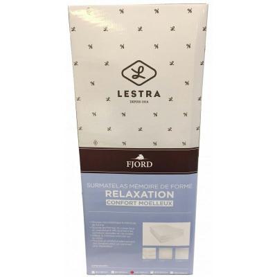Surmatelas lestra fjord &agrave; m&eacute;moire de forme 90 x 190 cm lestra