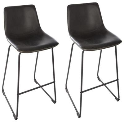 Lot de 2 tabourets de bar Noir - Atmosphera