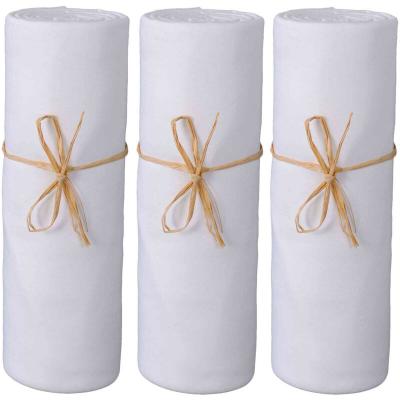 Lot de 3 draps housses b&eacute;b&eacute; jersey bio blanc 70x140 ART0742