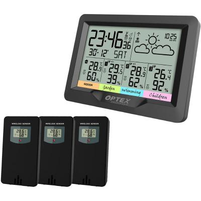 Station M&eacute;t&eacute;o MULTI SONDE - Optex 990045 &ndash; Contr&ocirc;l&eacute;e avec 3 sondes Sans Fil, Radio-Pilot&eacute;e