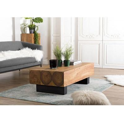 Table basse poutres 120x60cm bois Suar SOFIA