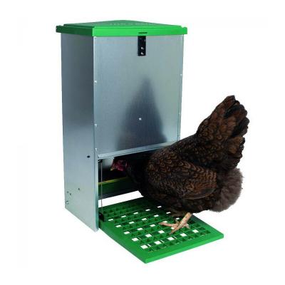 Mangeoire pour poules automatique & r&eacute;glable Anti-nuisibles 12kg