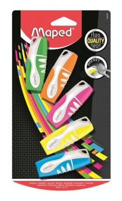 MAPED Pochette de 5 Surligneurs Peps fluo - Couleur assorties
