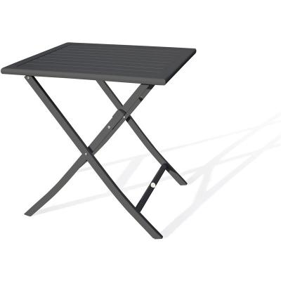 Table de jardin DCB GARDEN Marius carr&eacute; noir 2 personnes
