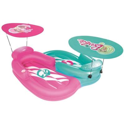 Lot de Deux Matelas Gonflables Bestway Barbie Parasol 178x170 cm