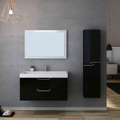 Meuble de salle de bain CALABRO 1000 Noir - Noir