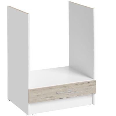 Cuisineandcie - meuble pour four encastrable eco noyer blanchi l 60 cm
