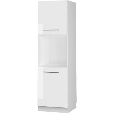 Meuble pour four Fame-Line, Blanc Haute brillance, 60 cm avec &eacute;tag&egrave;res ouvertes, Vicco