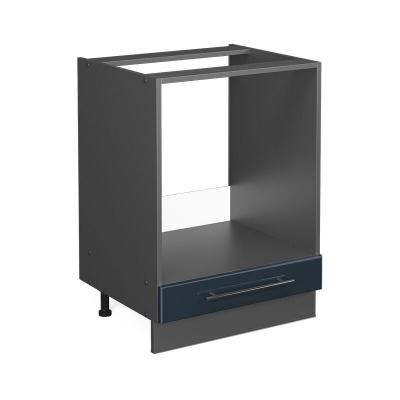 Vicco armoire de cuisine, bleu fonc&eacute; brillant, 60cm sans pt 