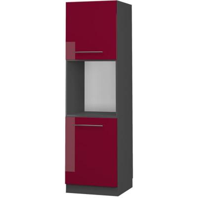 Vicco meuble pour four, rouge bordeaux haute brillance, 60cm ouvert 