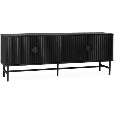 Meuble TV Bazalt quatre portes deux &eacute;tag&egrave;res L 160 x l 39 x H 60cm