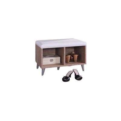 Meuble &agrave; chaussures SIDE avec 2 casiers larges, couleur ch&ecirc;ne Sonoma et blanc.