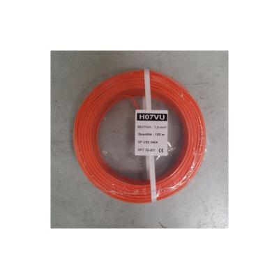 C&acirc;ble &eacute;lectrique ELECTRALINE HO7 V-U 1x1.5mm&sup2; Orange 100m
