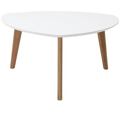 Miliboo - Table basse design blanc L80 cm EKKA - Blanc