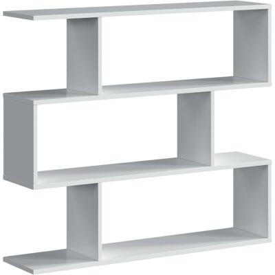 Biblioth&egrave;que avec 3 &eacute;tag&egrave;res BLANC 25 CM X 110 CM X 97 CM